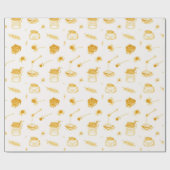 Twee keer zo zoete honing tweeling cadeau cadeaupapier (Vlak)