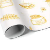 Twee keer zo zoete honing tweeling cadeau cadeaupapier (Rol Hoek)