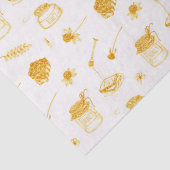 Twee keer zo zoete honing tweeling cadeau tissuepapier (Detail)