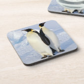Twee keizerpinguïns in Antarctica Onderzetter (Linkerzijde)