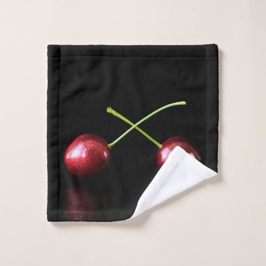 Twee kersen btcna bad handdoek (Wasdoekje)