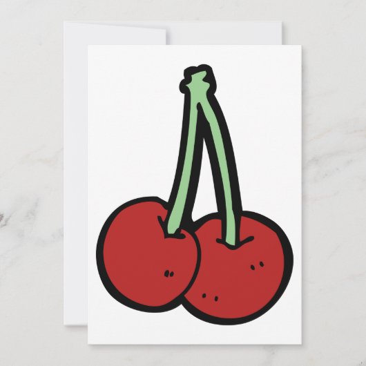 Twee kersen kaart (Voorkant)