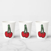 Twee kersen papieren bekers