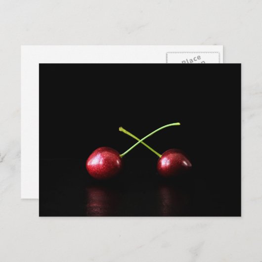 Twee kersen pccna briefkaart (Voorkant / Achterkant)