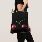 Twee kersen stengels tote bag (Dichtbij)