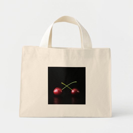 Twee kersen tcna mini tote bag (Voorkant)