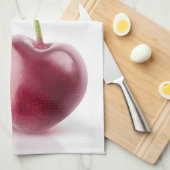 Twee kersen theedoek (Quarter Fold)