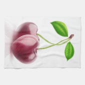 Twee kersen theedoek (Horizontaal)