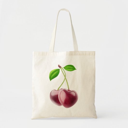 Twee kersen tote bag (Voorkant)