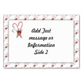Twee kerst Candy Canes met Lint Kaart (Achterkant)