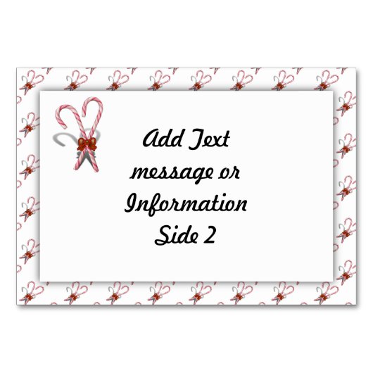 Twee kerst Candy Canes met Lint Kaart (Achterkant)