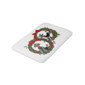 Twee kerst-koepels Holly Wreaten Badmat (Gekanteld)
