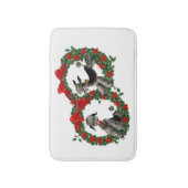 Twee kerst-koepels Holly Wreaten Badmat (Voorkant Verticaal)