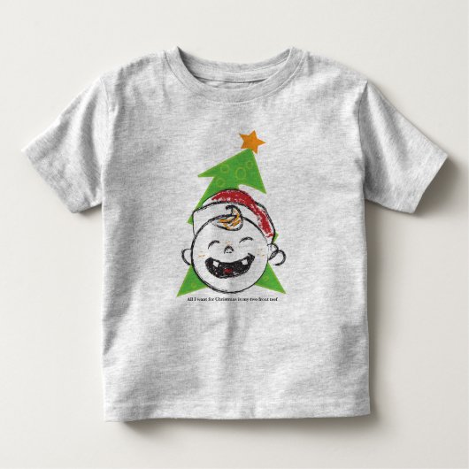 Twee kerst met voorste teef kinder shirts (Voorkant)
