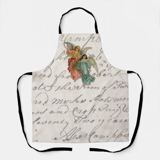 Twee kerstangels - Victoriaans goddelijke religie Schort (Voorkant)