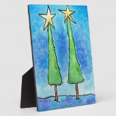 Twee kerstbomen fotoplaat (Zijkant)