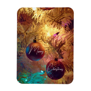 Twee kerstboom Ornamenten Flexibele fotomagneet Magneet