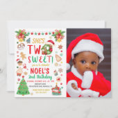 Twee kerstfeestdagen tweede foto kaart (Voorkant)