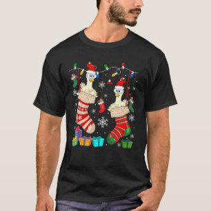 Twee kerstluiers in de Sokken T-shirt