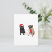 Twee kerstpoppen feestdagenkaart (Staand voorkant)