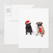 Twee kerstpoppen feestdagenkaart (Voorkant / Achterkant)
