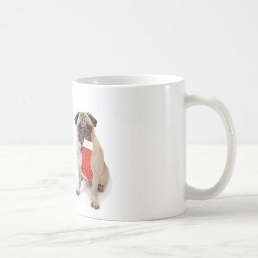 Twee kerstpugs koffiemok (Rechts)