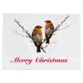 Twee kerstRobins Groot Cadeauzakje (Achterkant)