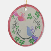 Twee kerstversiering met schildpad keramisch ornament (Links)