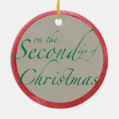 Twee kerstversiering met schildpad keramisch ornament (Achterkant)