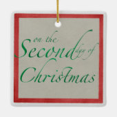 Twee kerstversiering met schildpadden keramisch ornament (Achterkant)