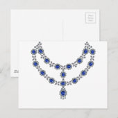 Twee Ketting voor Strand Sapphire Briefkaart (Voorkant / Achterkant)