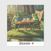 Twee kikkers met thee sticker (Vel)