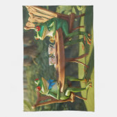 Twee kikkers met thee theedoek (Verticaal)