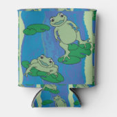 Twee kikkers patroon blikjeskoeler (Voorkant)