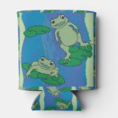 Twee kikkers patroon blikjeskoeler (Achterkant)