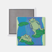 Twee kikkers patroon magneet (Voorkant / Achterkant)