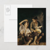 Twee Kinderen die een Meloen en Druiven, 1645-46 Briefkaart (Voorkant / Achterkant)