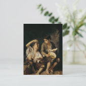 Twee Kinderen die een Meloen en Druiven, 1645-46 Briefkaart (Staand voorkant)