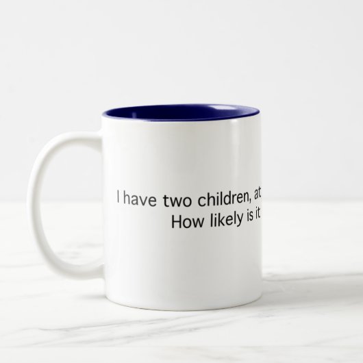 Twee kinderen, één jongen tweekleurige koffiemok (Links)