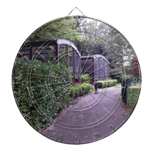 twee kinderen in het park dartbord (Voorkant)