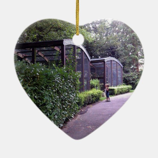 twee kinderen in het park keramisch ornament (Achterkant)