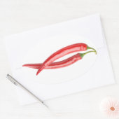 Twee kinderen ovale sticker (Envelop)