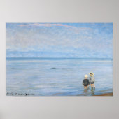Twee kinderen peddelen bij Skagen Beach, PS Kroyer Poster (Voorkant)