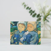 Twee kinderen van Gogh Fine Art Briefkaart (Staand voorkant)