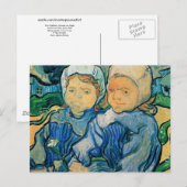 Twee kinderen van Gogh Fine Art Briefkaart (Voorkant / Achterkant)