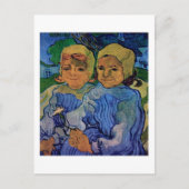 Twee kinderen, Van Gogh Fine Art Briefkaart (Voorkant)