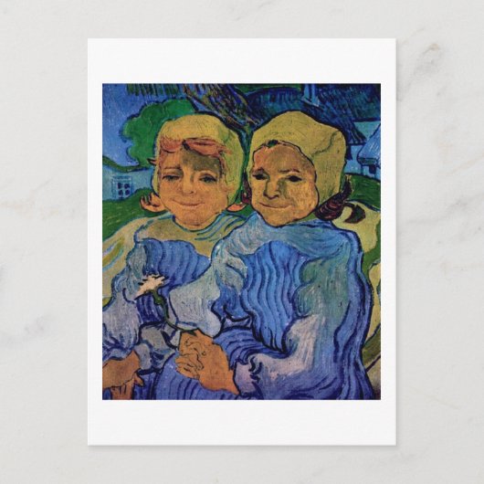 Twee kinderen, Van Gogh Fine Art Briefkaart (Voorkant)