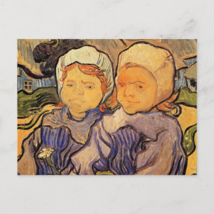 Twee kinderen, Van Gogh,  impressionistische kunst Briefkaart