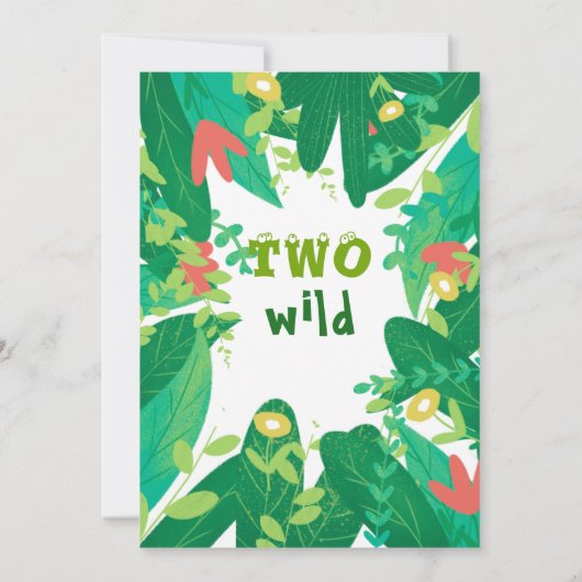 Twee Kinderen van Wild Kitty Cat Greenery, tweede  Kaart (Achterkant)