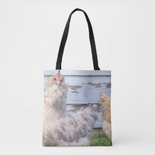 Twee Kippen Cute Boerderij Boodschappentas Tote Bag